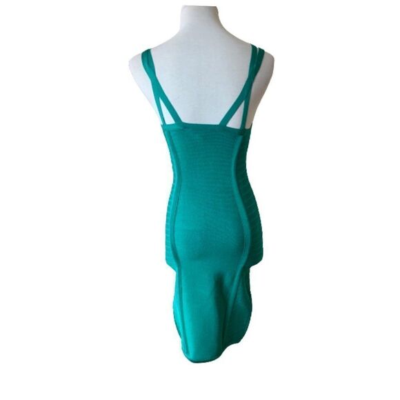 Bebe Sexy Tight turquoise Dress. Sz XS - Picture 2 of 3